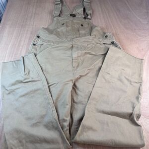 Boulder Creek Men’s Overalls 38x40 Tall Khaki Tan 100% Cotton Workwear Carpenter